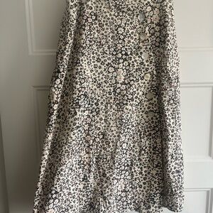 Floral Button-Down Skirt